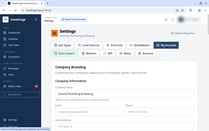 2. Company info and branding training video preview
