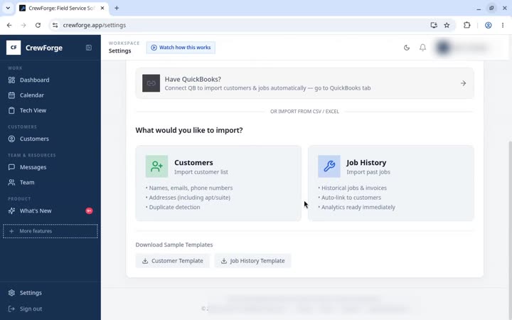 4. Import customers training video preview